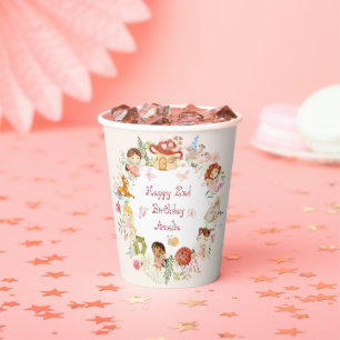 Flutter and Twirl Fairy Garden Birthday Paper Cups