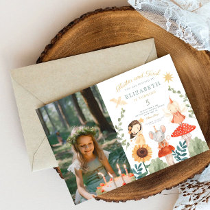 Flutter and twirl Photo Enchanted Fairy Birthday Invitation