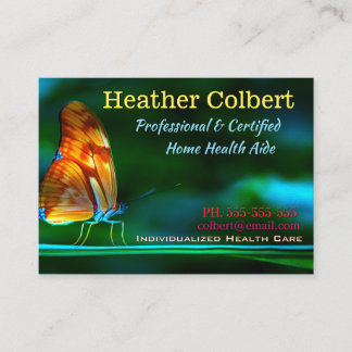 Flutter Helpful Professional Caregiver Business Card