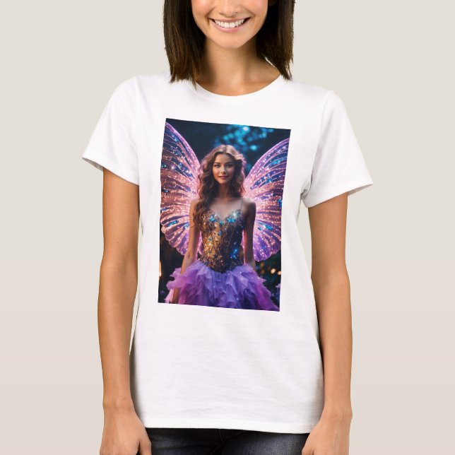 "Flutter in Style" or "Wings of Elegance" T-Shirt (Front)