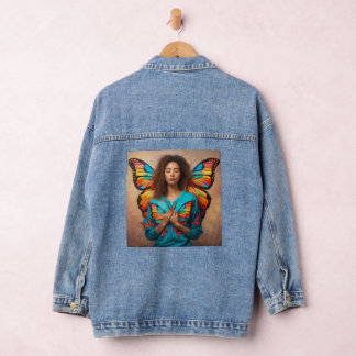 Flutter into Elegance: Embrace Freedom with our Bu Denim Jacket
