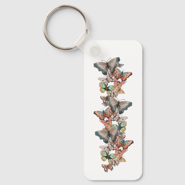 Flutter into Spring  Key Ring (Front)