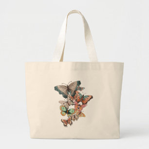Flutter into Spring Large Tote Bag