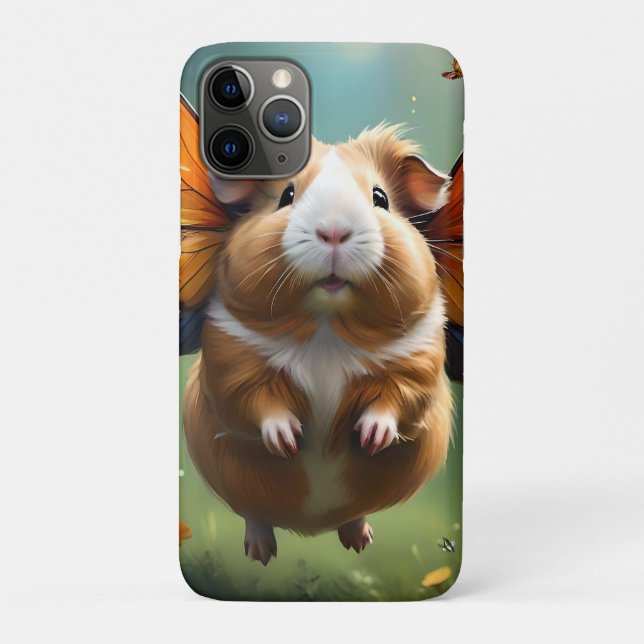 "Flutter Paws: The Guinea Pig Takes Flight" Case-Mate iPhone Case (Back)