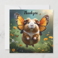 "Flutter Paws: The Guinea Pig Takes Flight"