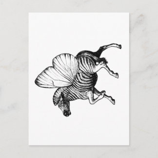 Flutter Zebra Postcard