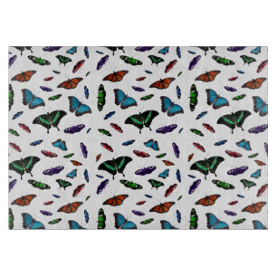 Flutterbies Glass Cutting Board (choose colour)