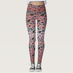 Flutterbies Leggings (Dusty Pink Mix)