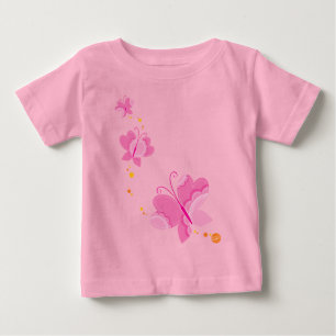FLUTTERBY BUTTERFLIES :: series of three 1 Baby T-Shirt