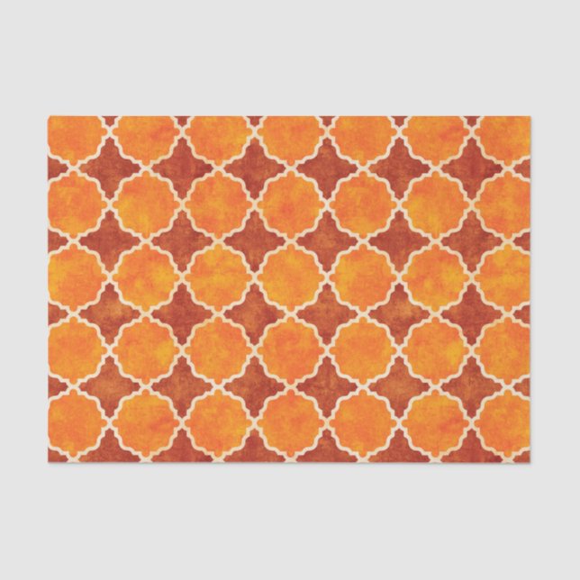 Flutterby Fall Geometric Brown Tissue Paper (Front)
