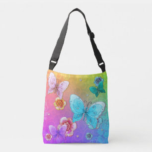 Flutterby Graffiti Jewelled Crossbody Bag