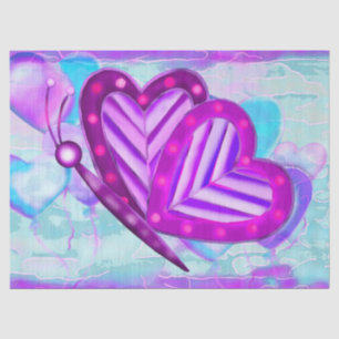 Flutterbys Valentines Folk Art ALL SIZES Tissue Paper