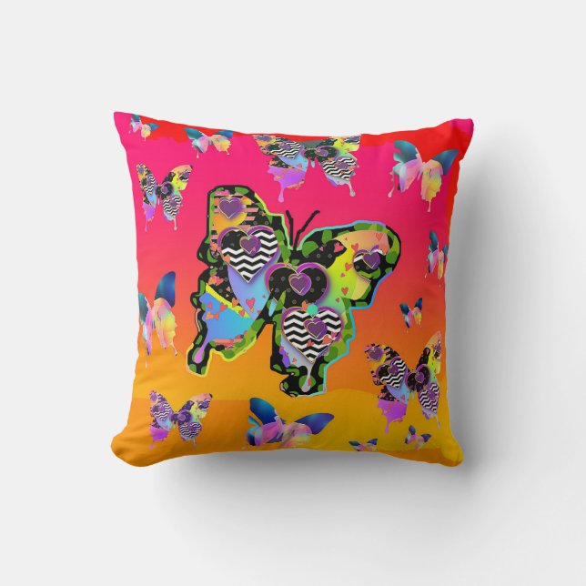 FLUTTERING BUTTERFLIES Couch Cushion (Front)