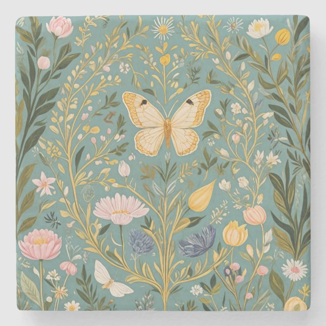 Fluttering Dreamscape Stone Coaster (Front)