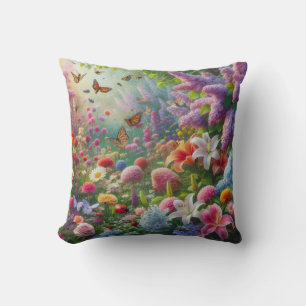 Fluttering Floral Cushion