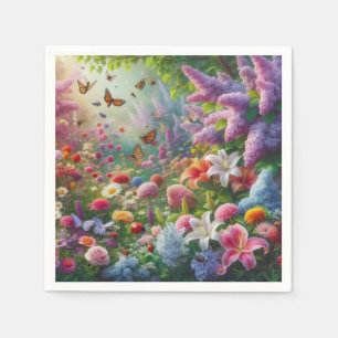 Fluttering Floral Napkin