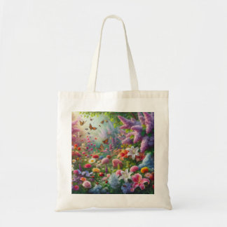 Fluttering Floral Tote Bag