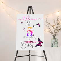 Fluttering Fun Welcome sign