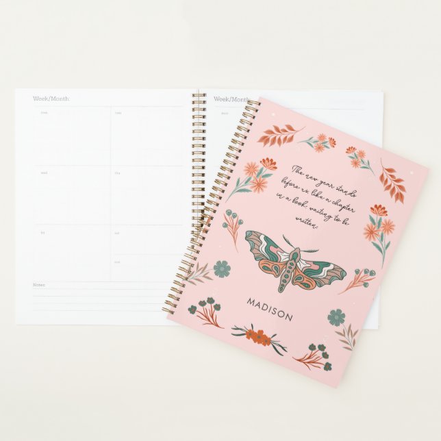 Fluttering Moments: A Year of Moth Magic Planner (Display)