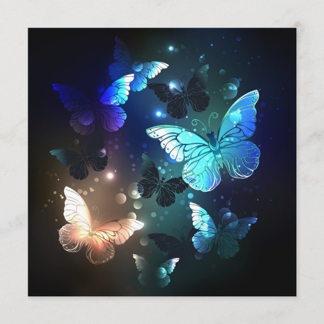 Fluttering Night Butterfly Advice Card (Front)