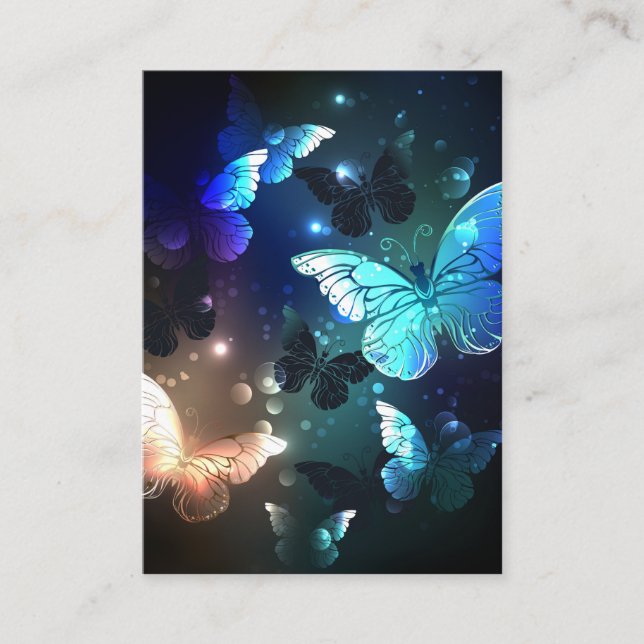 Fluttering Night Butterfly Advice Card (Front)