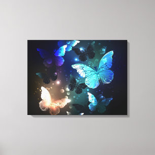 Fluttering Night Butterfly Canvas Print