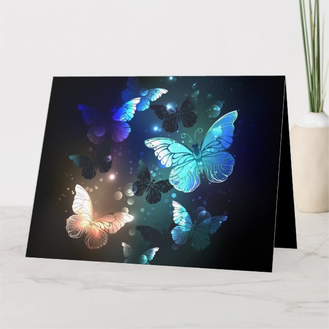Fluttering Night Butterfly Card (Front)