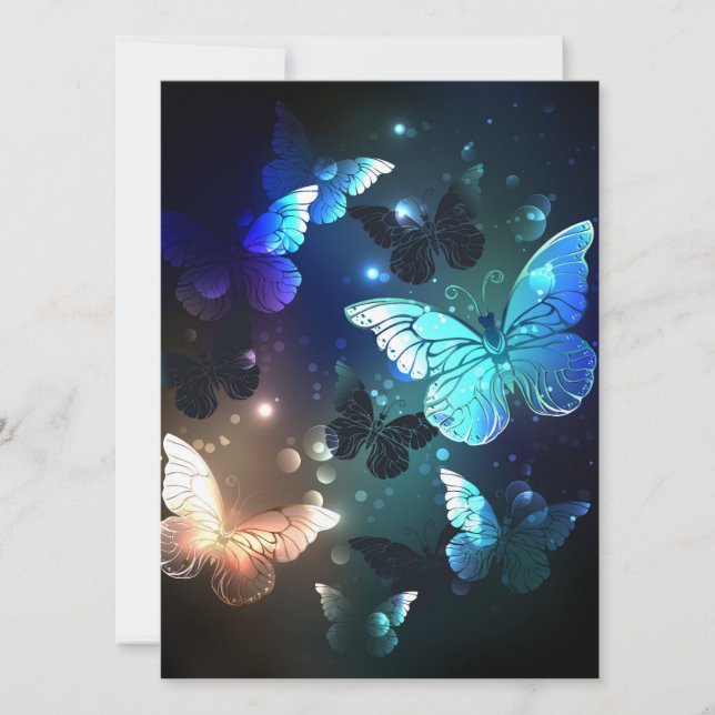 Fluttering Night Butterfly Card (Front)