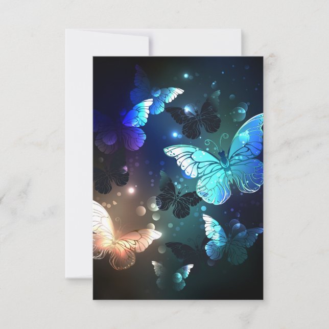 Fluttering Night Butterfly Card (Front)