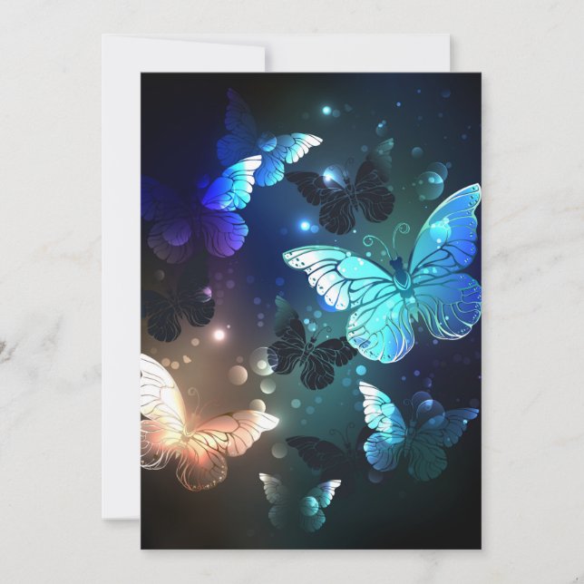 Fluttering Night Butterfly Card (Front)