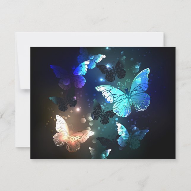 Fluttering Night Butterfly Card (Front)