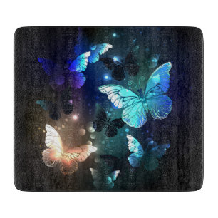 Fluttering Night Butterfly Cutting Board