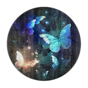 Fluttering Night Butterfly Cutting Board