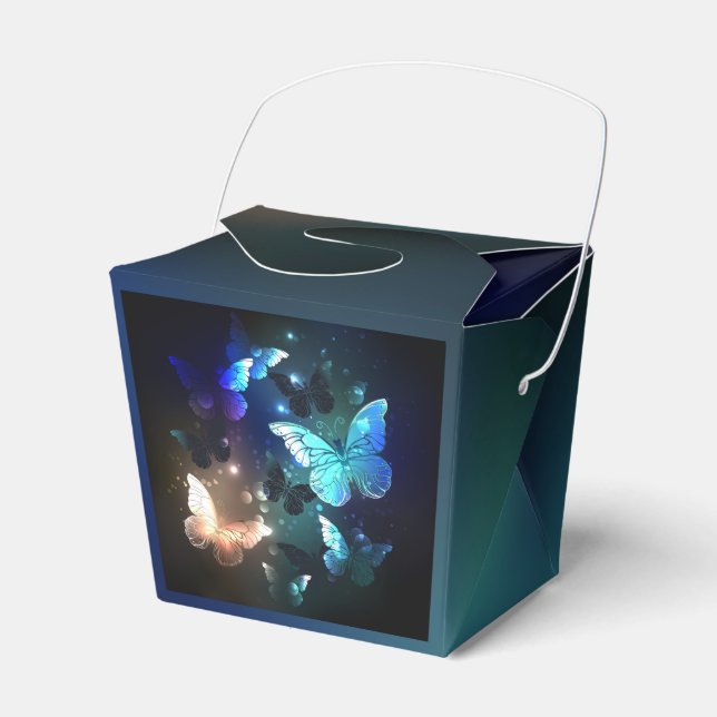 Fluttering Night Butterfly Favour Box (Front Side)