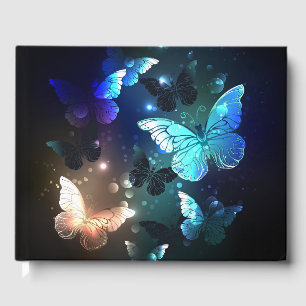 Fluttering Night Butterfly Guest Book