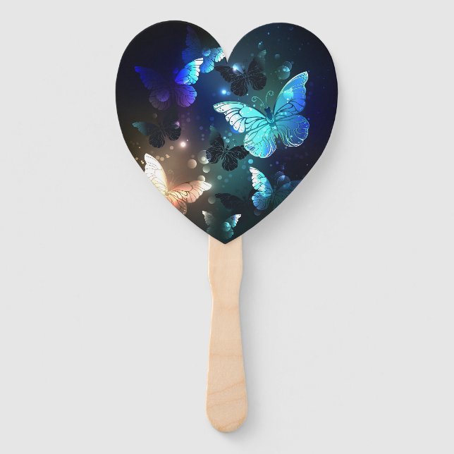 Fluttering Night Butterfly Hand Fan (Front)