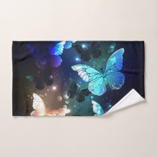 Fluttering Night Butterfly Hand Towel