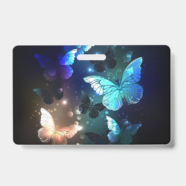 Fluttering Night Butterfly ID Badge (Front)