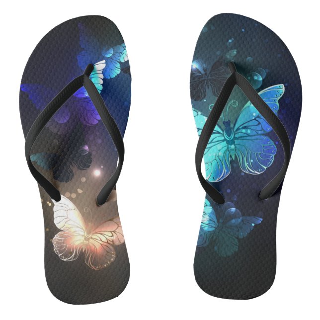 Fluttering Night Butterfly Jandals (Footbed)