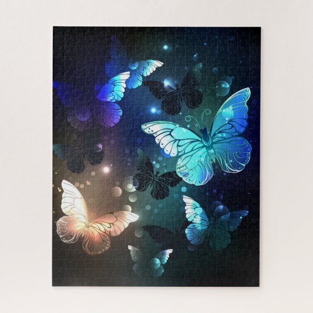 Fluttering Night Butterfly Jigsaw Puzzle (Vertical)