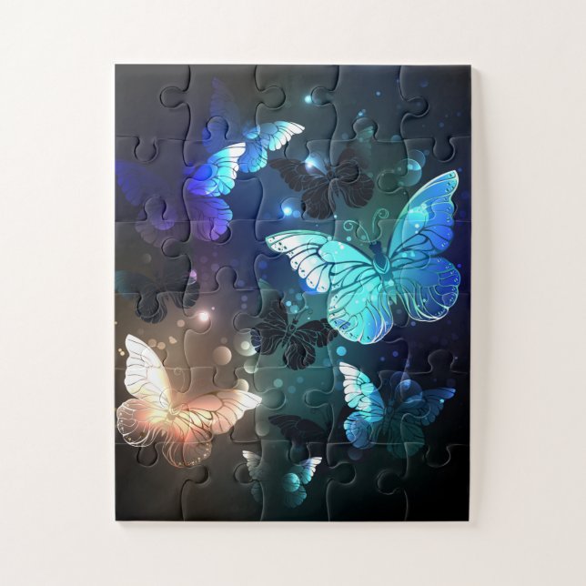 Fluttering Night Butterfly Jigsaw Puzzle (Vertical)