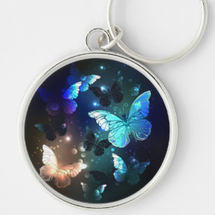 Fluttering Night Butterfly Key Ring