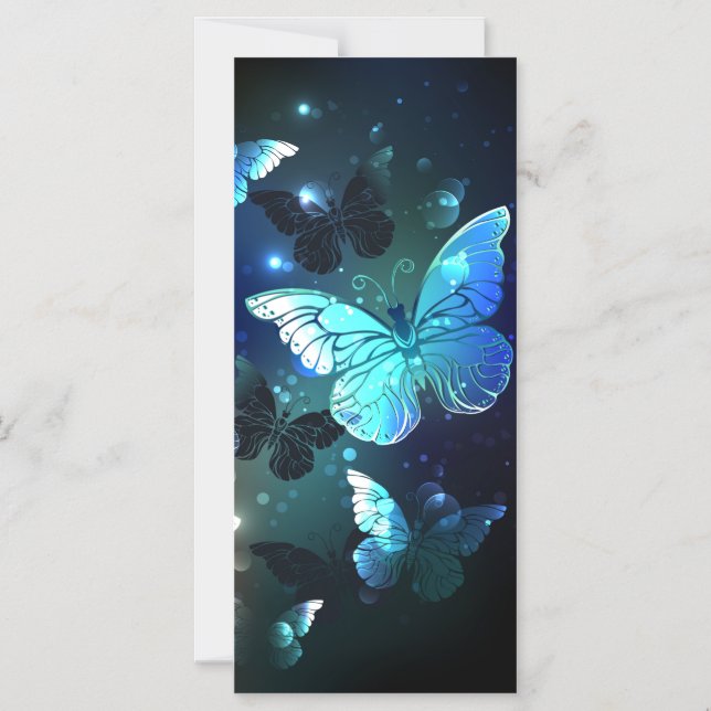 Fluttering Night Butterfly Magnetic Invitation (Front)