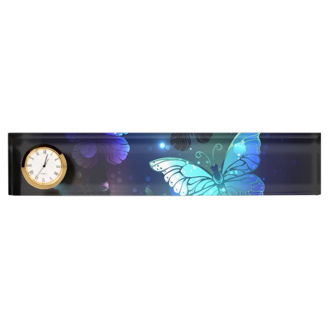 Fluttering Night Butterfly Nameplate (Front)
