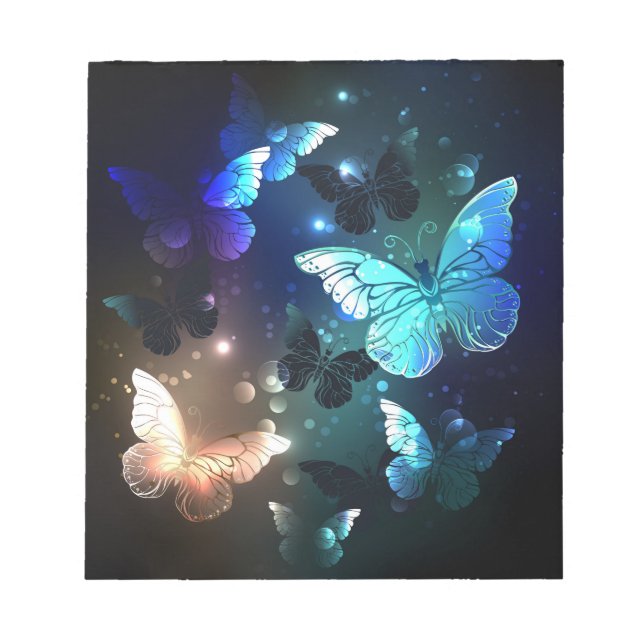 Fluttering Night Butterfly Notepad (Front)