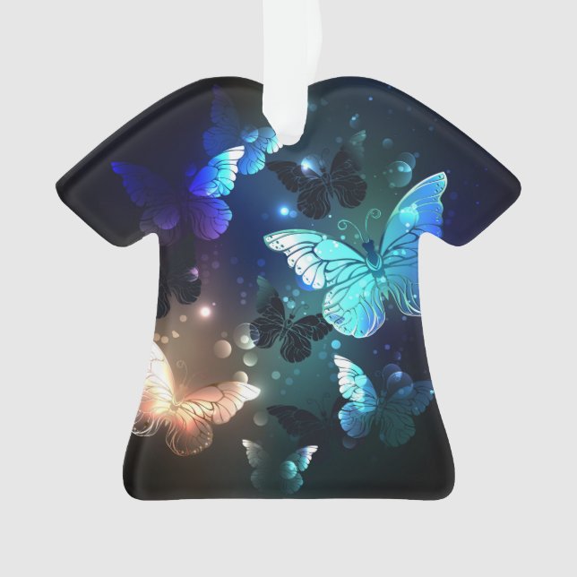 Fluttering Night Butterfly Ornament (Front)