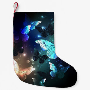 Fluttering Night Butterfly Small Christmas Stocking