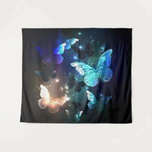 Fluttering Night Butterfly Tapestry