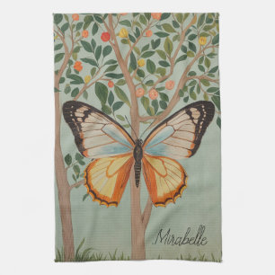 Fluttering Resilience Personalised  Tea Towel