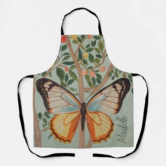 Fluttering Resilience Personalized  Apron (Front)